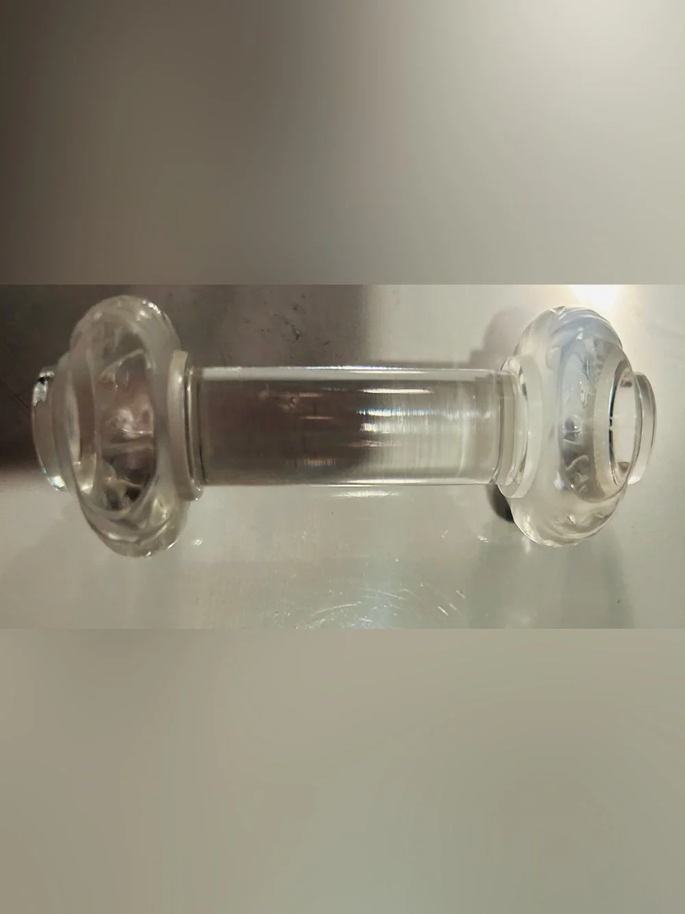 New Lalique Crystal Knife Rest Saint Hubert Pattern Signed 3 5/8”